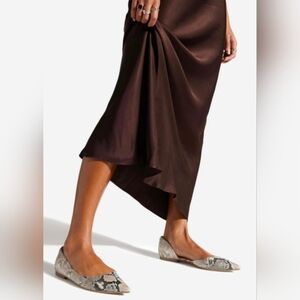 Elegant Asymmetrical Skirt in Rich Brown